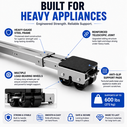 ✨ 2026 Best Seller Appliance Moving Dolly – No More Struggling With Heavy Washers & Dryers
