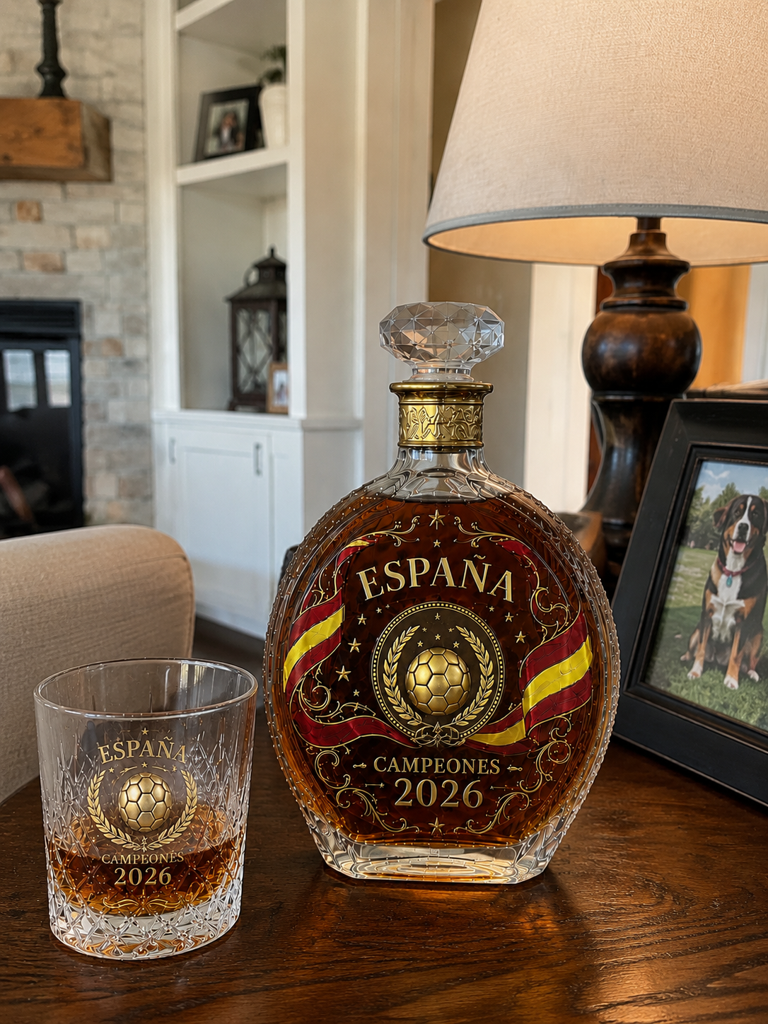 España 2026 Football Legacy Whiskey Decanter & Glass Set — Campeones Collector Edition