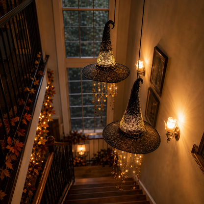🎩Lighted Witch Hat Hanging Chime