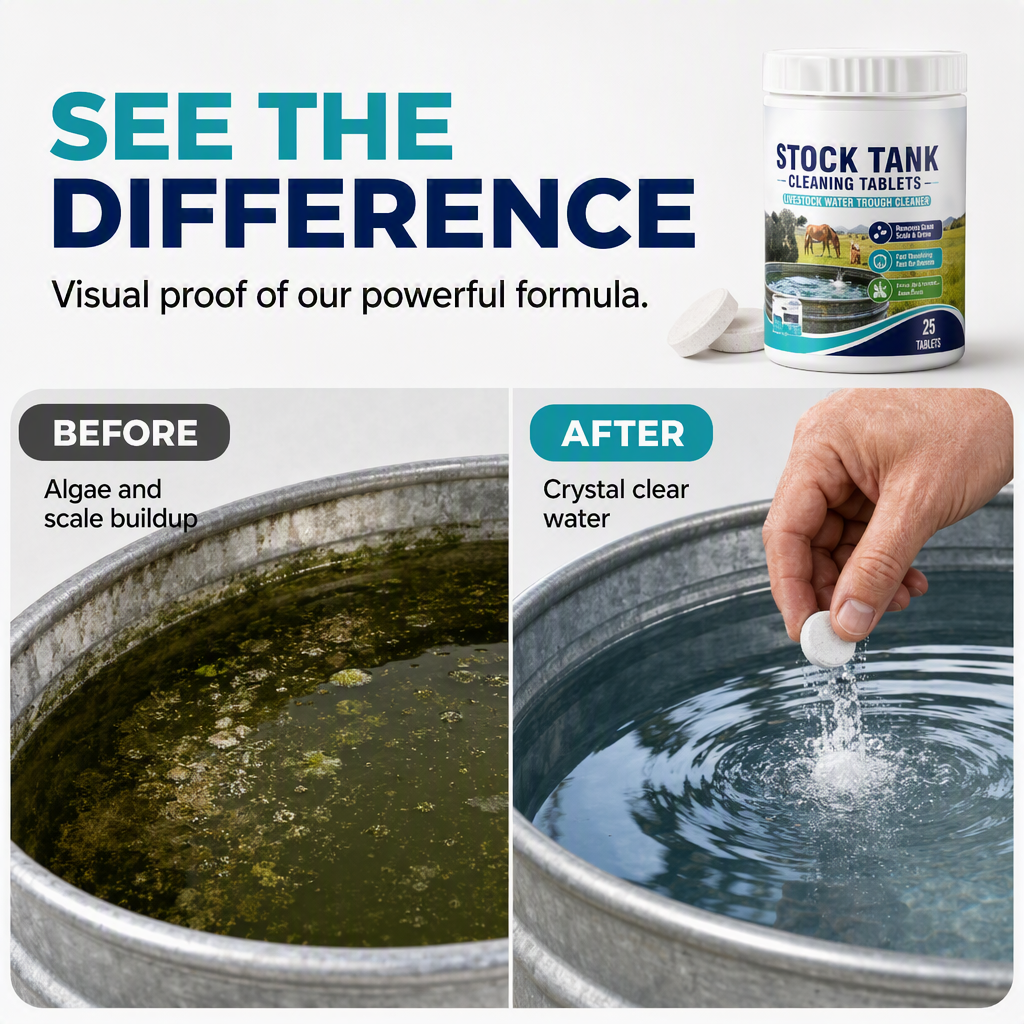 Fast-Dissolving Livestock Water Tank Cleaning Tablets