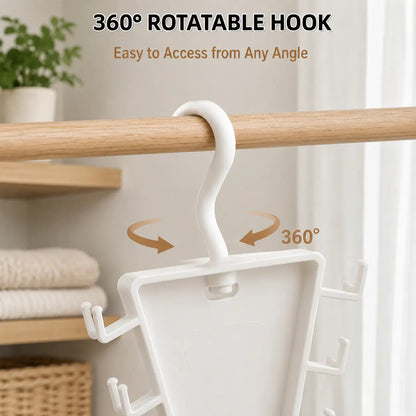 ✨ 12-Hook V-Shaped Closet Organizer – Save Space & Keep Accessories Tidy