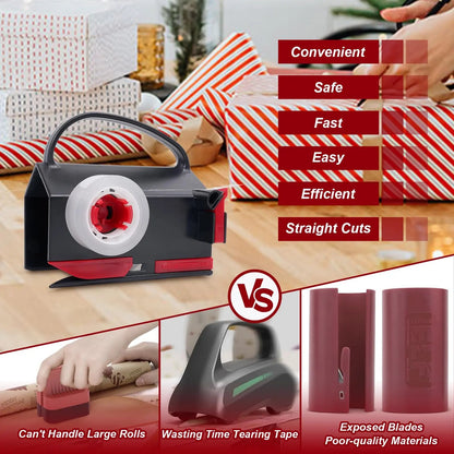 🎁 2-in-1 Wrapping Paper Cutter & Tape Dispenser