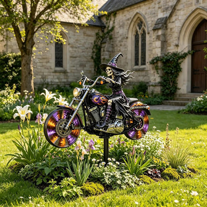 🎃 Halloween Motorcycle Garden Windmill 🏍