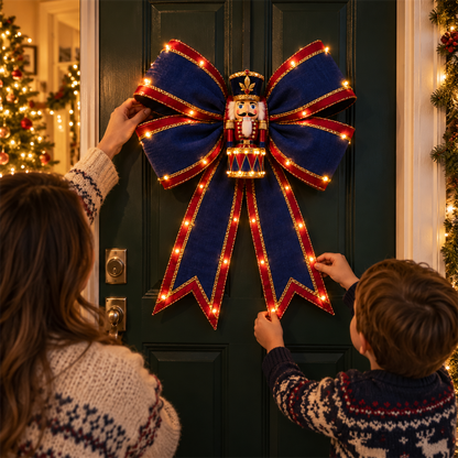 ✨ Oversized Light-Up Christmas Door Bow | 6 Festive Styles