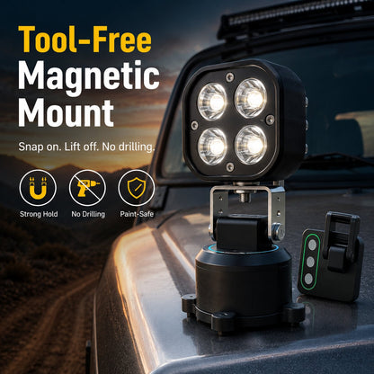 360° Omni‑Directional Magnetic LED Pod Light, Portable Camping LED Work Light for Outdoor, Car, Emergency