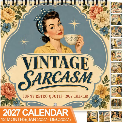 🔥Black Friday Deal｜2027 Fun Retro-Style Satirical Wall Calendar