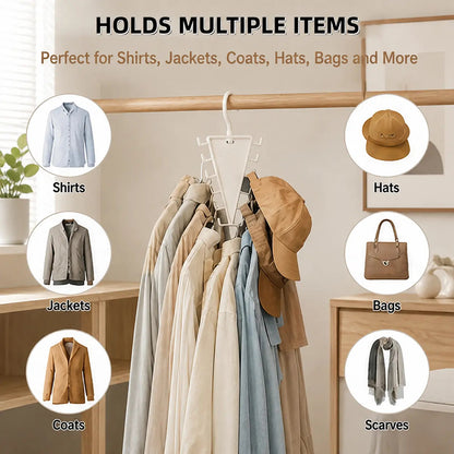✨ 12-Hook V-Shaped Closet Organizer – Save Space & Keep Accessories Tidy