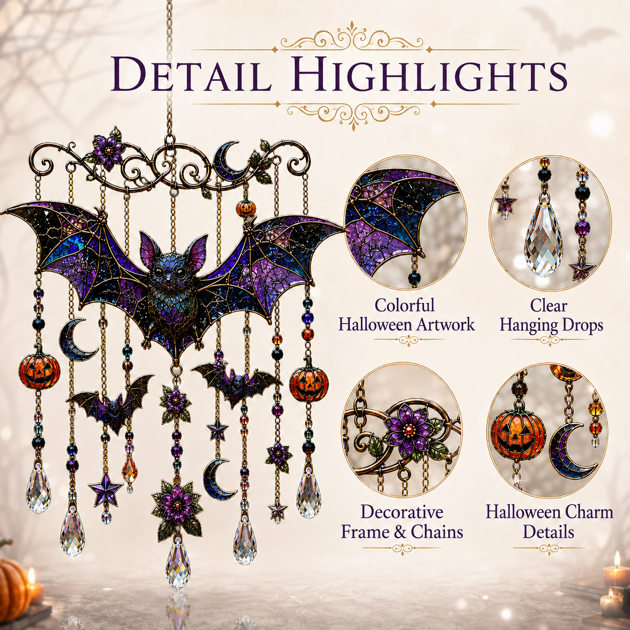 🔥🎃Halloween Suncatcher Wind Chime
