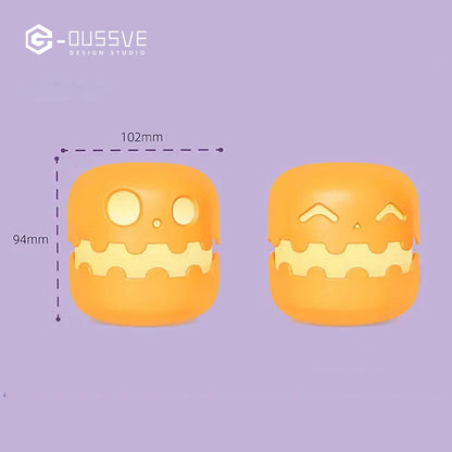 🎃 Pop-Up Pumpkin Night Light, USB Rechargeable Halloween Pat-Lamp with Stepless Dimming & Timer, Interactive Cute Bedside Soft Light for Kids & Party Decor