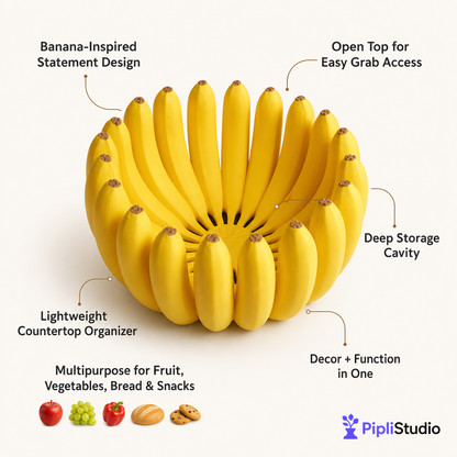 Banana Bowl – Fruit, Vegetable Storage Container & Organizer