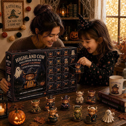 2026 Highland Cow Halloween Countdown Calendar — 24 Days of Spooky Surprises