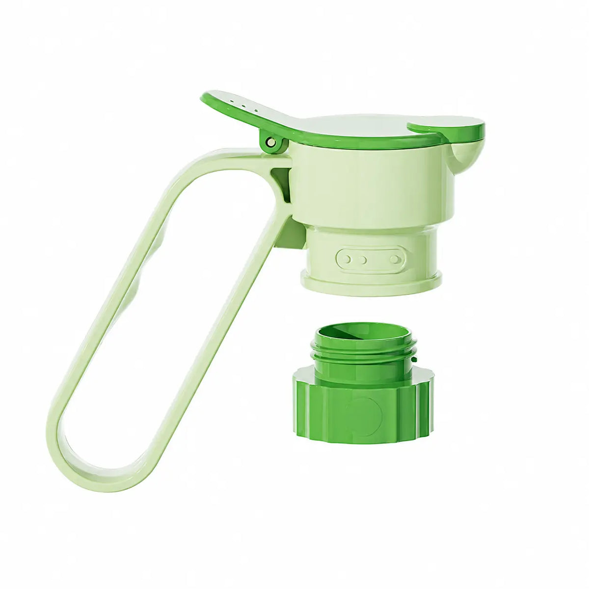 Sohochic Plastic Bottle Pour Spout Cap Dispenser - 1 Count, Portable Kitchen Utensil with Carry Handle, Detachable Wide Mouth & Different Caliber, for DIY Oil Pots & Refrigerator Cold Water Making