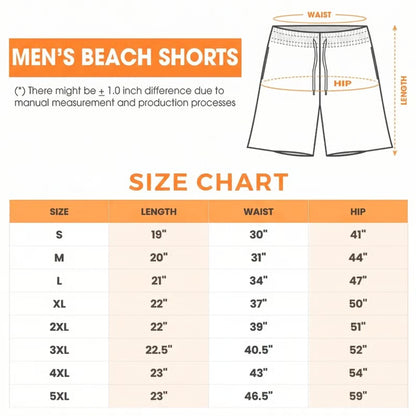 "Freedom & Chill" Funny Illusion Patriotic Men's Swim Trunks