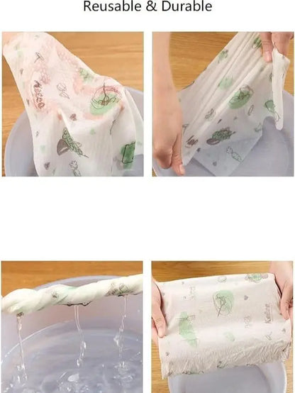 🧽✨ 50PCS Reusable Cleaning Rags Roll – Washable Multi-Purpose Kitchen Dish Towels for Everyday Cleaning 🏡