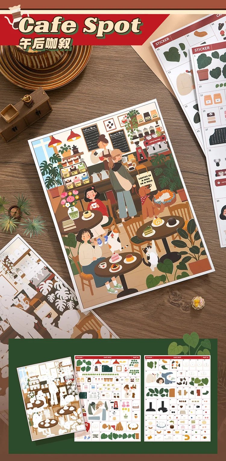 🐈‍⬛✨ 246-Piece Witchy Shop Numbered Sticker Mural 🎃