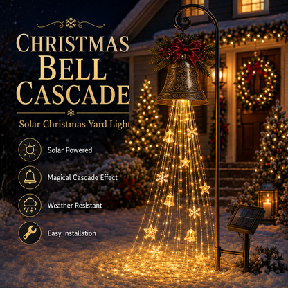🔥Hot Sale 45% OFF🎄 Christmas Bell Cascade Solar Yard Light✨