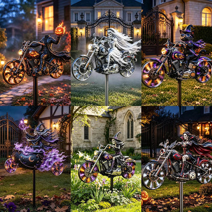 🎃 Halloween Motorcycle Garden Windmill 🏍
