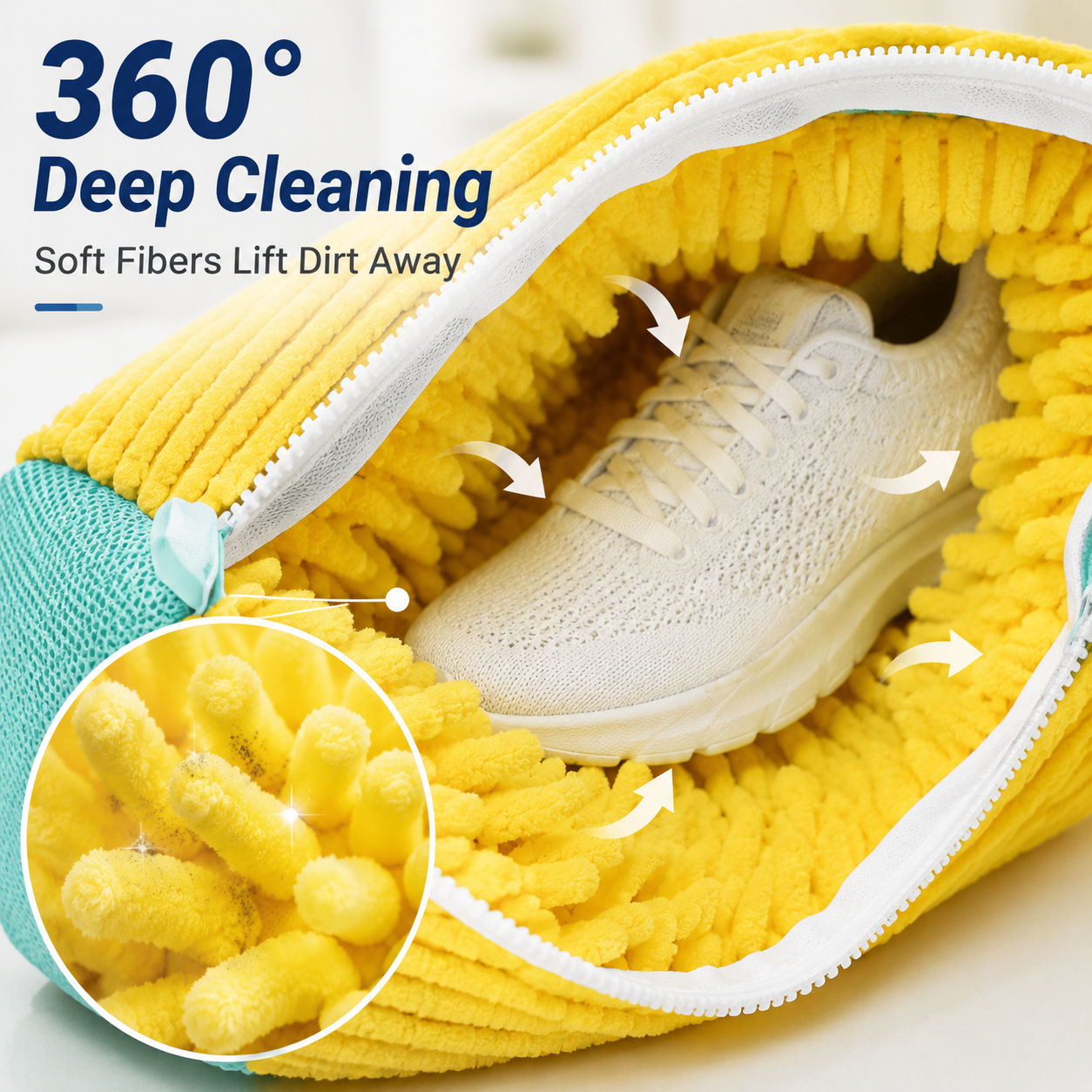No-Scrub Shoe Washing Bag 👟– Clean & Protect Your Sneakers In The Washing Machine