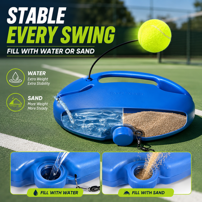 🎾 Solo Tennis Trainer Rebound Set – Practice Anytime, No Partner Needed，3 Balls