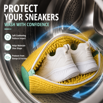 No-Scrub Shoe Washing Bag 👟– Clean & Protect Your Sneakers In The Washing Machine