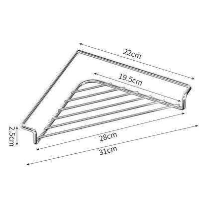💧 Corner Sink Draining Shelf with Open Wire Rack Design