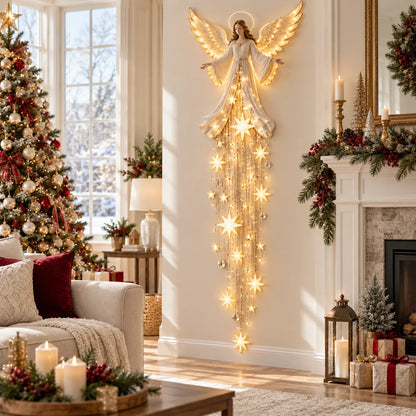 Last Day 50% OFF✨ Angel Blessing Starfall Wall Light™ – Heavenly Christmas Wall Decor✨