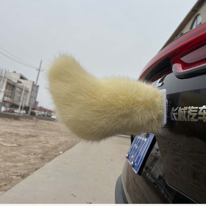Electric Cat Tail for Car Decoration, Remote-Controlled Wagging Plush Tail for Car