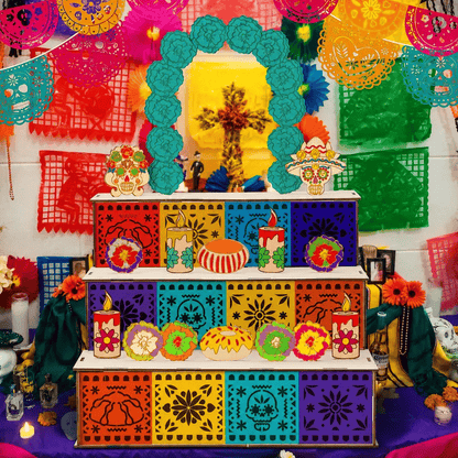 ✨Last Day 49% OFF - 🎃🏵️Day of the Dead Wooden Altar Display Set | 💕Death is not the end of life, forgetting is(📦Buy 2 Free Shipping)