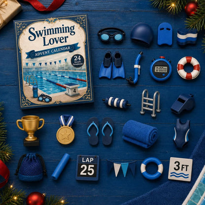 🎄🏊‍♀️ Swimming Lover’s Advent Calendar 2026 – 24 Fun Acrylic Charms