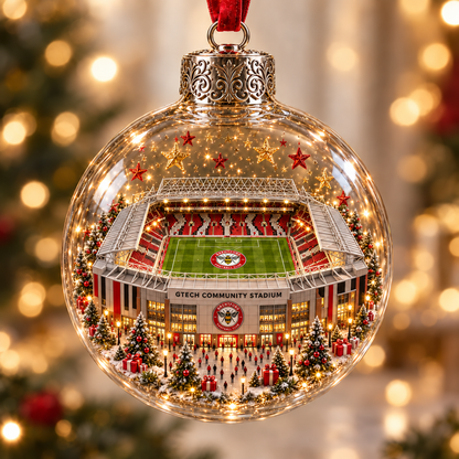 ⚽🎄 Christmas Sale: 50% OFF – Light-Up Football Stadium Ornament | 20 Styles