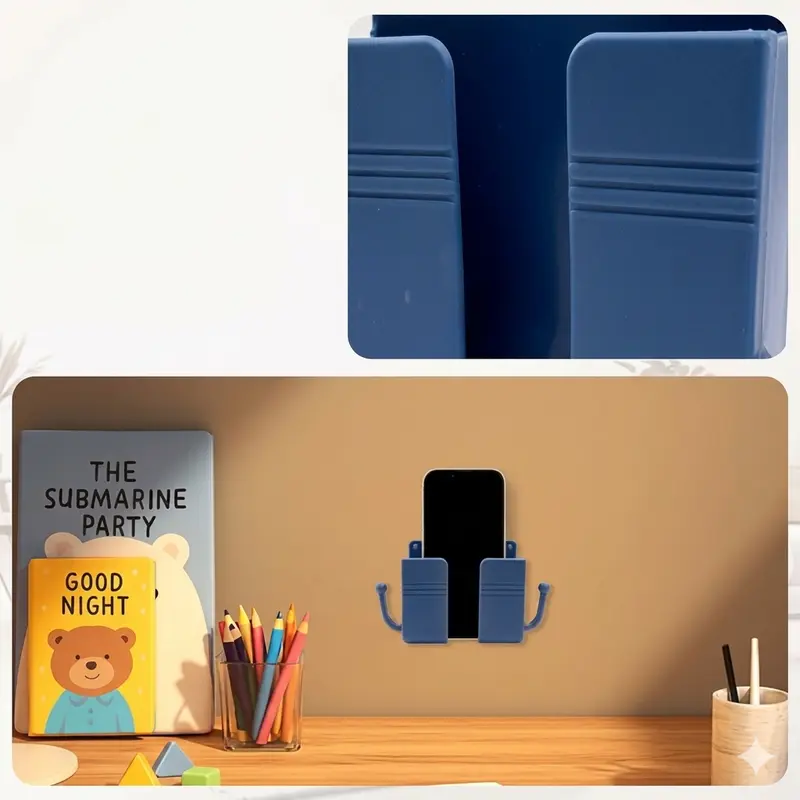 ✨Day Sale 50% OFF🎉Wall Mount Phone Holder Adhesive Wall Phone Mount Charging Stand and Remote