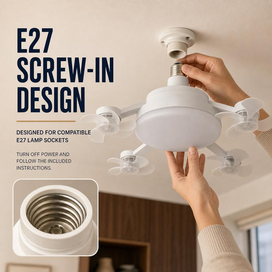 🎁Last Day 50% OFF 🔥2-in-1 Silent LED Fan & Remote 🌪️💡