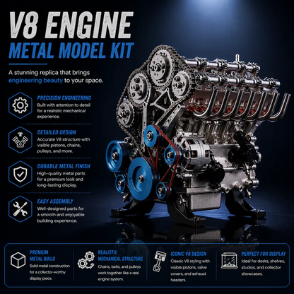 🏎️🛠️The Ultimate Desktop Masterpiece: Miniature V8 Small-Block Static Model Kit
