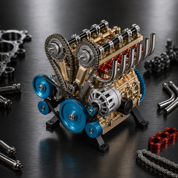 🏎️🛠️The Ultimate Desktop Masterpiece: Miniature V8 Small-Block Static Model Kit