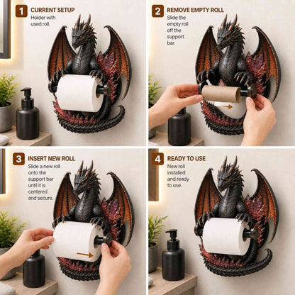 🔥LIMITED-TIME 50% OFF! ✨Crystal Dragon Toilet Paper Holder
