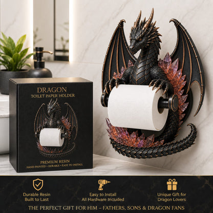 🔥LIMITED-TIME 50% OFF! ✨Crystal Dragon Toilet Paper Holder