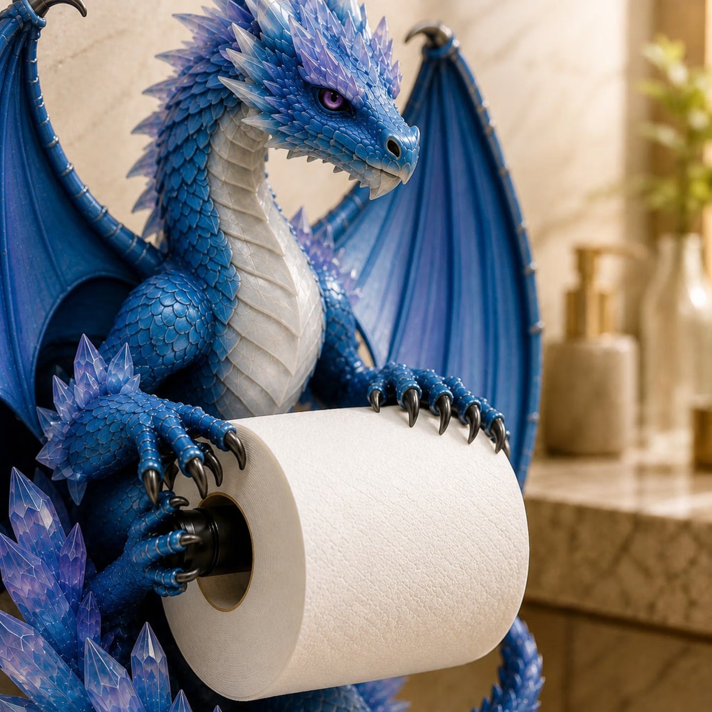 🔥LIMITED-TIME 50% OFF! ✨Crystal Dragon Toilet Paper Holder