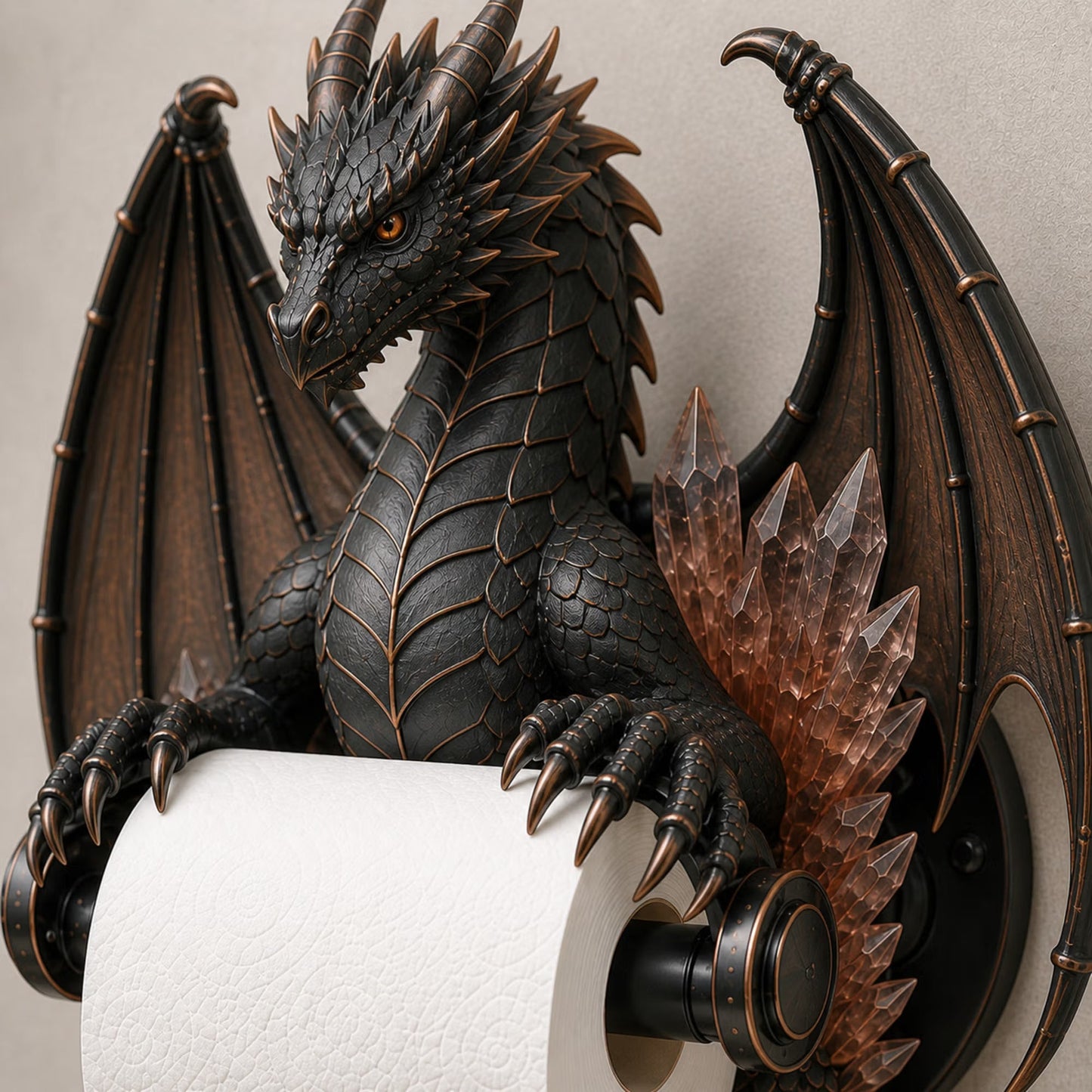 🔥LIMITED-TIME 50% OFF! ✨Crystal Dragon Toilet Paper Holder