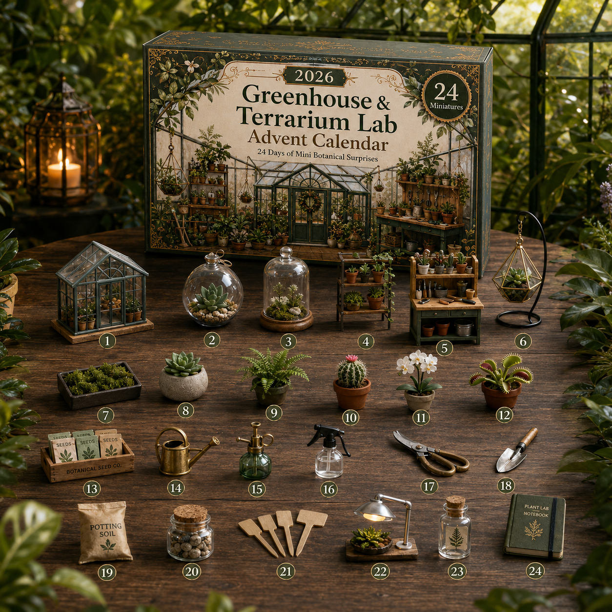 2026 Miniature Greenhouse Advent Calendar 🌱🔬 – 24 Days of Botanical Discoveries
