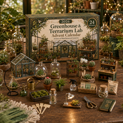 2026 Miniature Greenhouse Advent Calendar 🌱🔬 – 24 Days of Botanical Discoveries