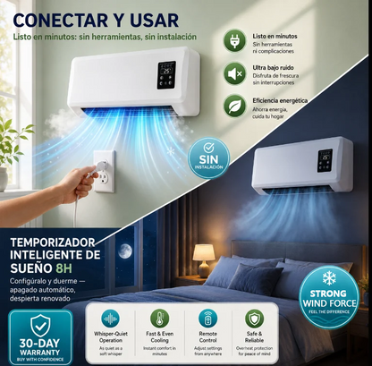 The First Ductless Portable AC Powered by Real Refrigerator Technology.
