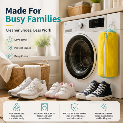 No-Scrub Shoe Washing Bag 👟– Clean & Protect Your Sneakers In The Washing Machine