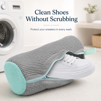 No-Scrub Shoe Washing Bag 👟– Clean & Protect Your Sneakers In The Washing Machine