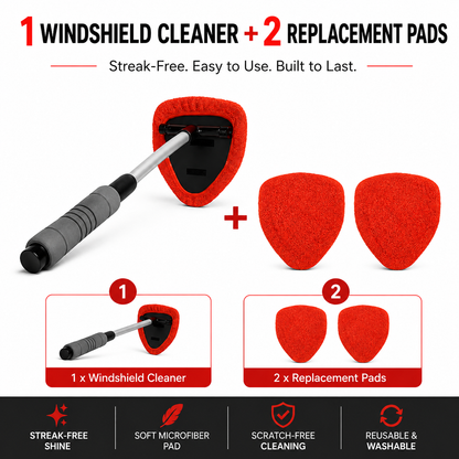 💥 💥 🔥 Windshield Cleaning Tool, Microfiber Car Window Cleaner with Extendable Handle