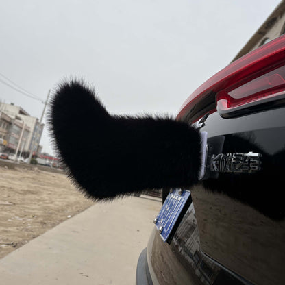 Electric Cat Tail for Car Decoration, Remote-Controlled Wagging Plush Tail for Car
