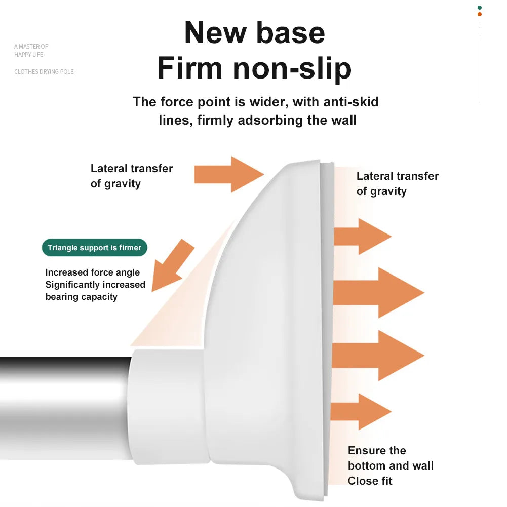 Drill-Free Adjustable Tension Rod – No Holes, No Damage, Instant Install
