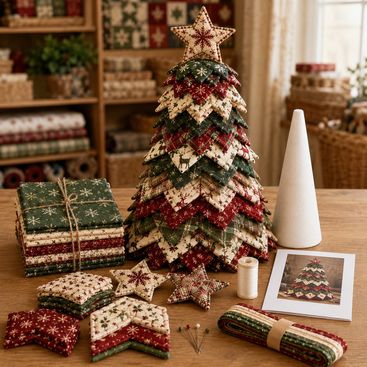 DIY Quilted Fabric Christmas Tree Kit