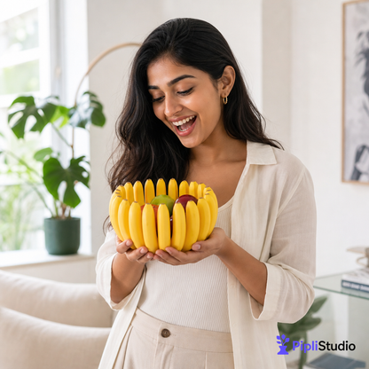 Banana Bowl – Fruit, Vegetable Storage Container & Organizer