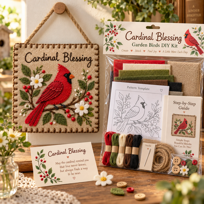 🐦 Garden Birds Fabric Weaving Kit