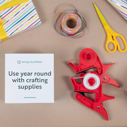 Wrap Buddies Tabletop Gift Wrapping Tool with Tape Dispenser